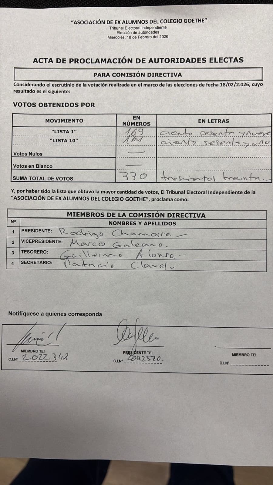 Asamblea anual 2026: Históricas elecciones renovaron las autoridades de la EXA Goethe